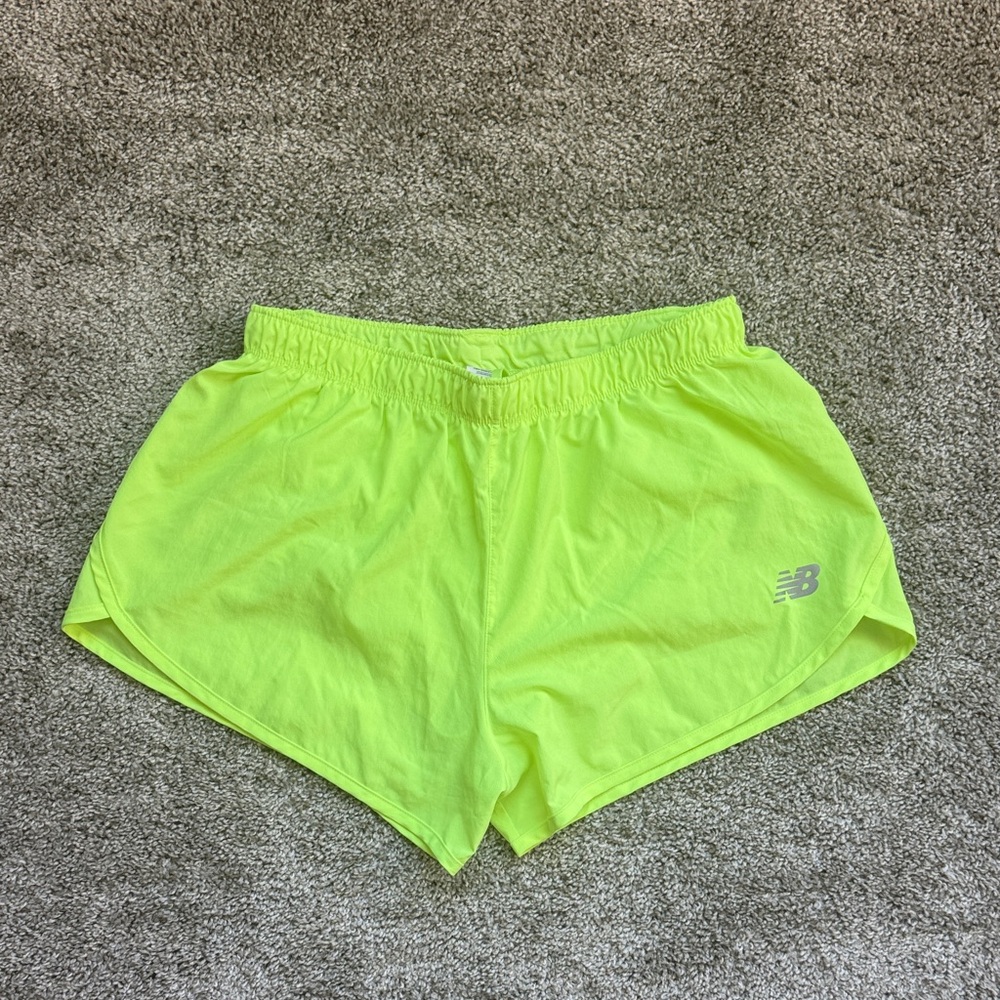 New Balance Fluorescent Yellow Athletic Shorts